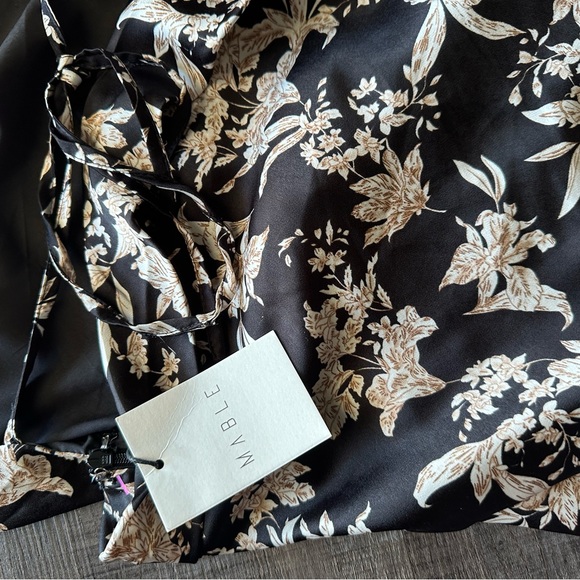 M^BLE Satin Summer Midi Dress NWT - Picture 9 of 13